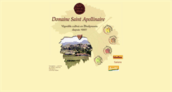 Desktop Screenshot of domaine-st-apollinaire.com